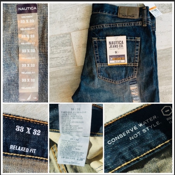 NAUTICA Jeans Co. NYC Relaxed Fit Dark 34W 32L Men - Picture 5 of 10